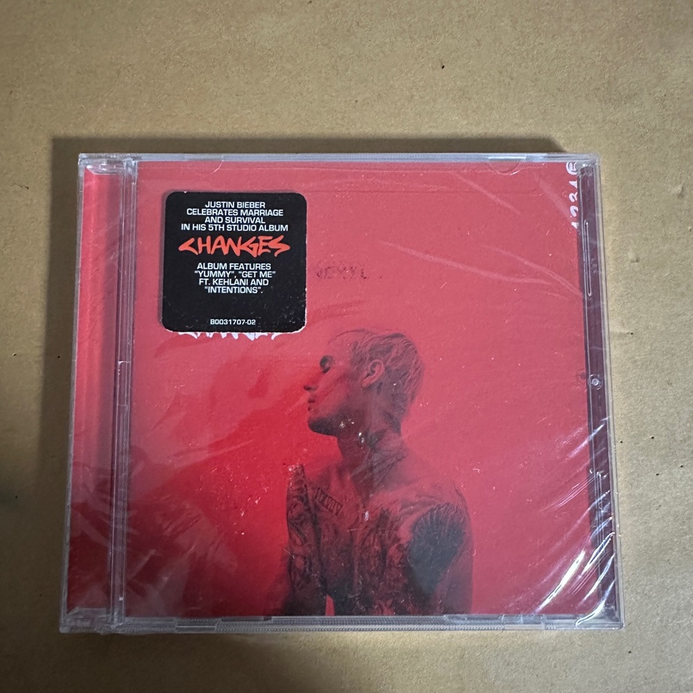 NWT Justin Bieber - Changes CD with Bold Red Cover